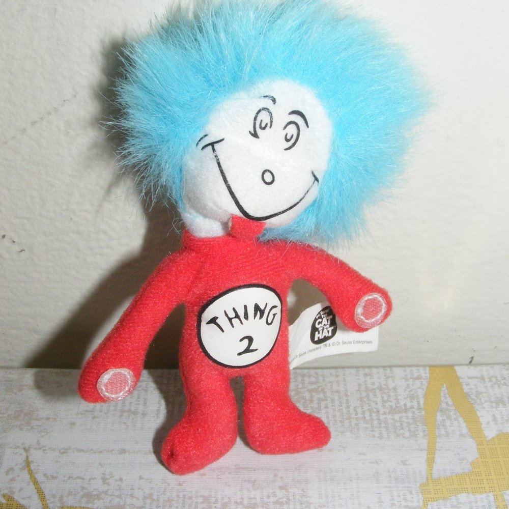 Dr. Seuss Thing 2 Collectible Cat in Hat Mini Plush McDonalds Happy Meal Toy